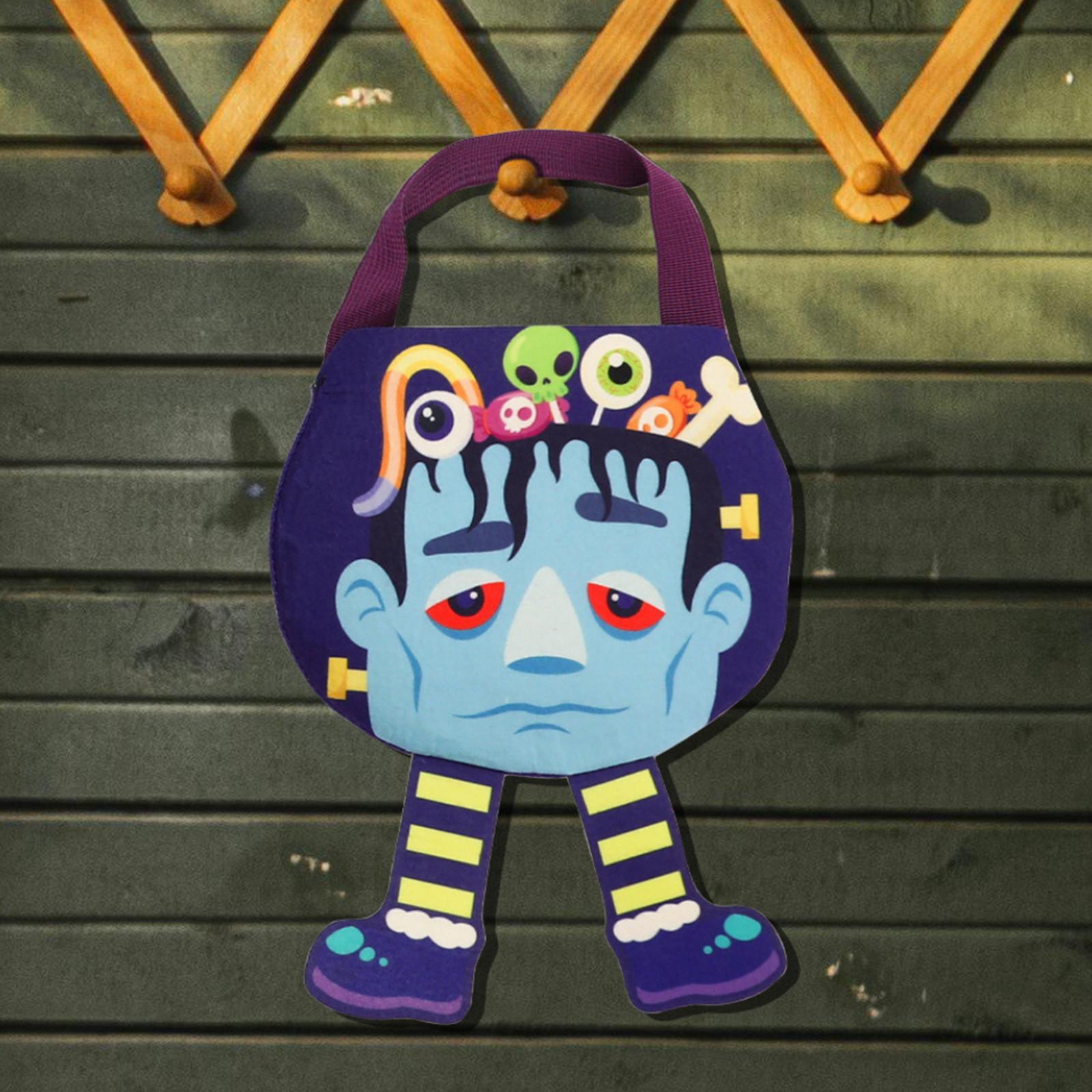 Сумка для конфет на Хэллоуин Многоразовые нетканые сумки-тоут Конфеты One Size оранжевый — фото 6