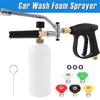 Car Wash Foam Sprayer Adjustable Pressure Washer Foam Sprayer with Dual Connector Accessory 5 Nozzles Car Washing Tool for Home