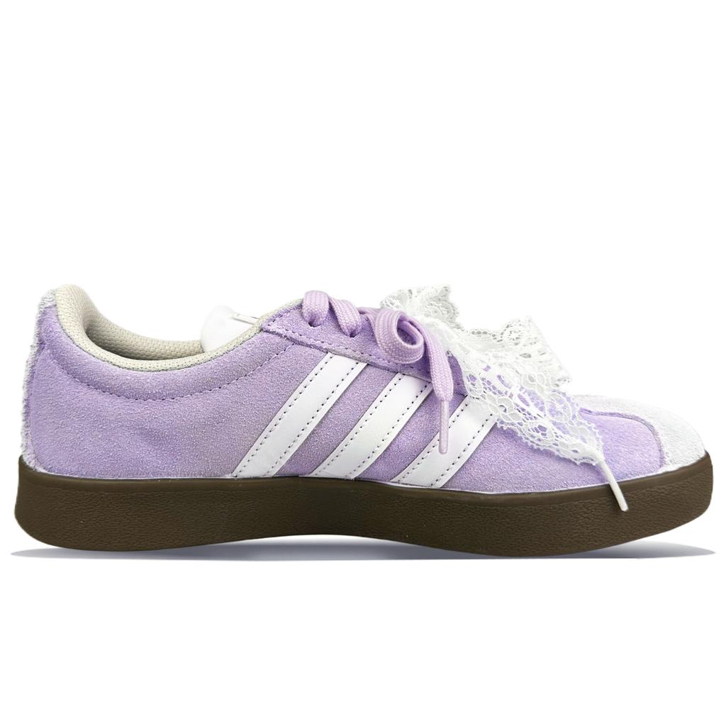 adidas Neo VL Court Lifestyle Slip Resistant Cushioning Abrasion Resistant Low Top Skateboard Shoes Unisex Light Purple HQ1802(Team401-)