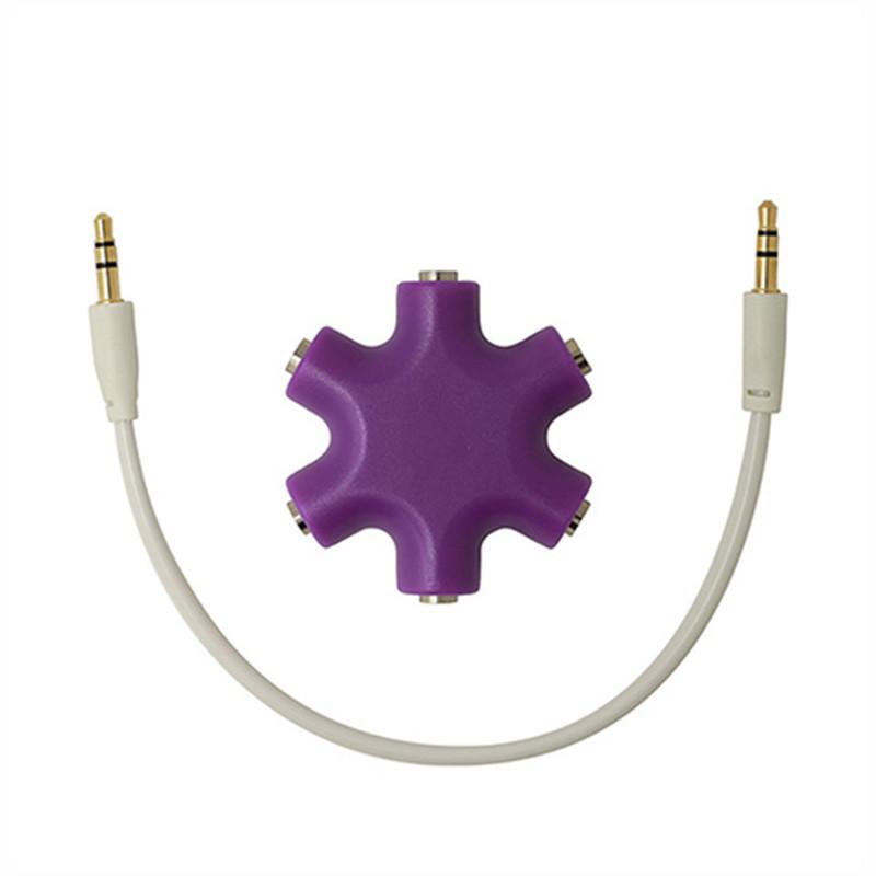 3.5mm Earphone Audio Splitter 1 Male To 1 2 3 4 5 Female Cable 5 Way Port Aux Music Sound Output Cables Stereo Headset ExtensionGood product
