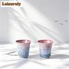 Powder Blue Kiln Fambe Bamboo Joint Teacup Traditional Tea Bowl Tea Pair Tea-tasting Smelling Cup Chazhan Cups Household Cha