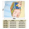 Cartoon L-Lulu Pig  Flannel Blankets  Warm Soft Bedding Throws for Living Room Airplane Travel Funny Bedspread Sofa Bed Cover