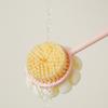 2 In 1 Long Handle Exfoliating Bath Brush Soft Bristles Loofah Puff Back Scrubber for Home Shower Body Cleaning