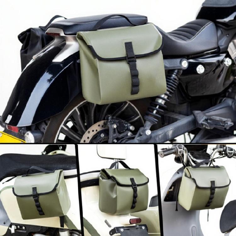 Weather Proof Saddlebag Motorcycle Bike Storage Bag with Expandable 5-10L Space Optimizing for Cycling City Commuting