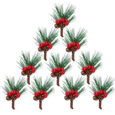 Pinha de Natal Árvore de Natal Mini Artificial Pingente Suprimentos de Natal para Design de Guirlanda DIY