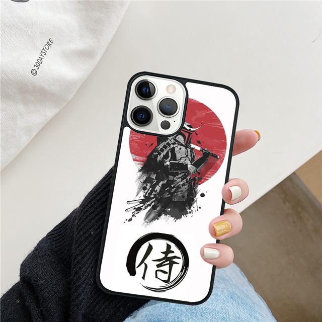 Japan Samurai Helmet Phone Case Cover For iPhone 17 Air 15 16 14 13 12 Pro Max 11 Pro Max Plus Coque Shell