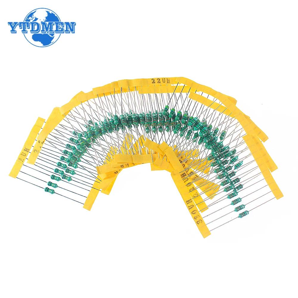 200PCS 0410 Inductor Assorted Kit 1uH-4.7MH 0.5W Color Ring Inductance 1UH 2.2UH 4.7UH 6.8UH 47UH 220UH 1MH 20 Values Inductors