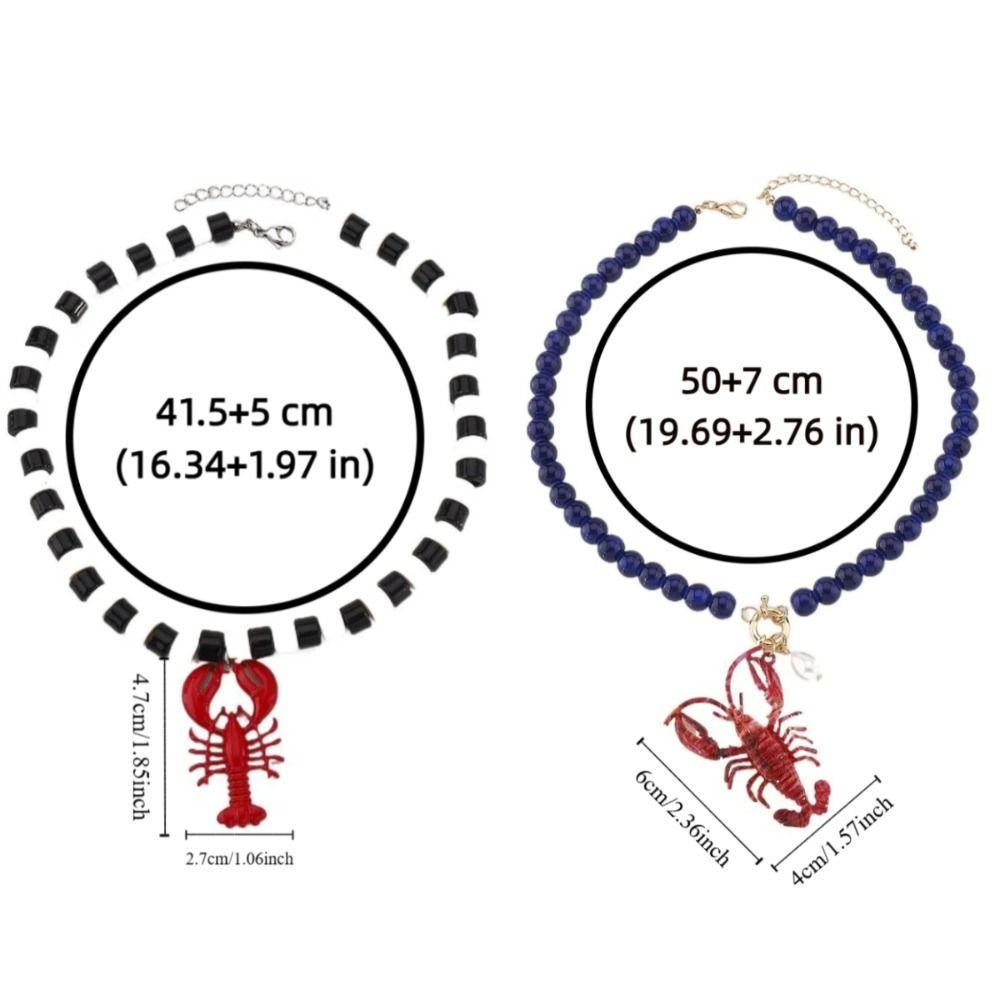 Neck Jewelry Lobster Pendant Necklace Shell Holiday Beach Necklace Bohemia Beaded Necklace  Party