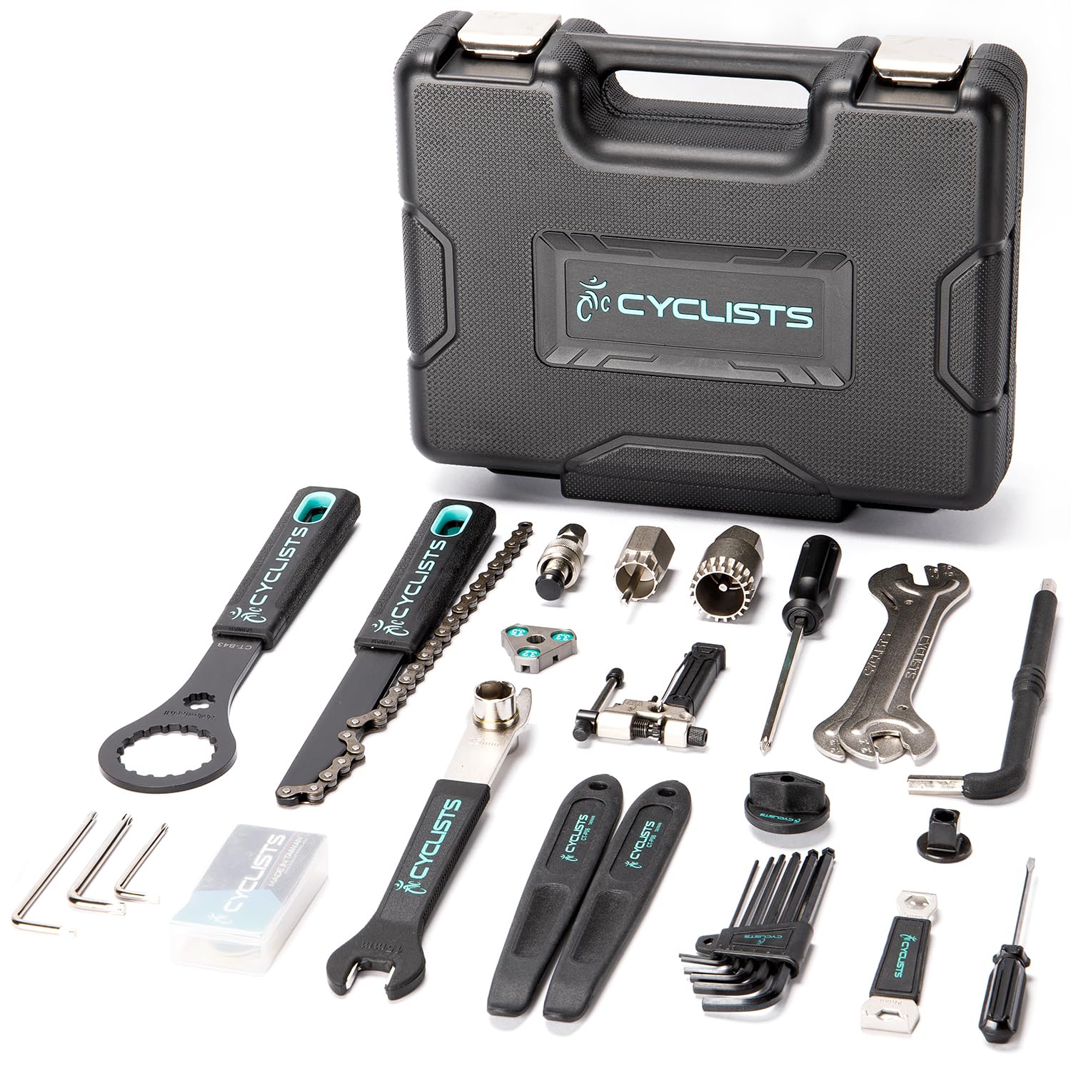 

CYCLISTS Professional Bicycle Tool Shimano Made in with Tool Box 20-Piece Kit, Compatible, Taiwan, (CT-K03)