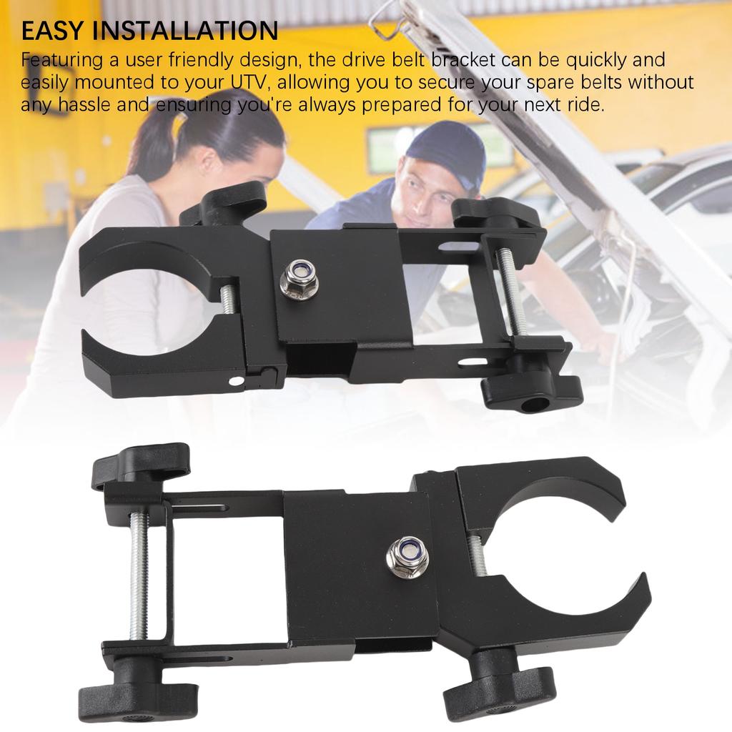 2 Pcs UTV Drive Belt Holder Adjustable Mounting Clamp Steel Universal Belt Mount for 1.52 Inch