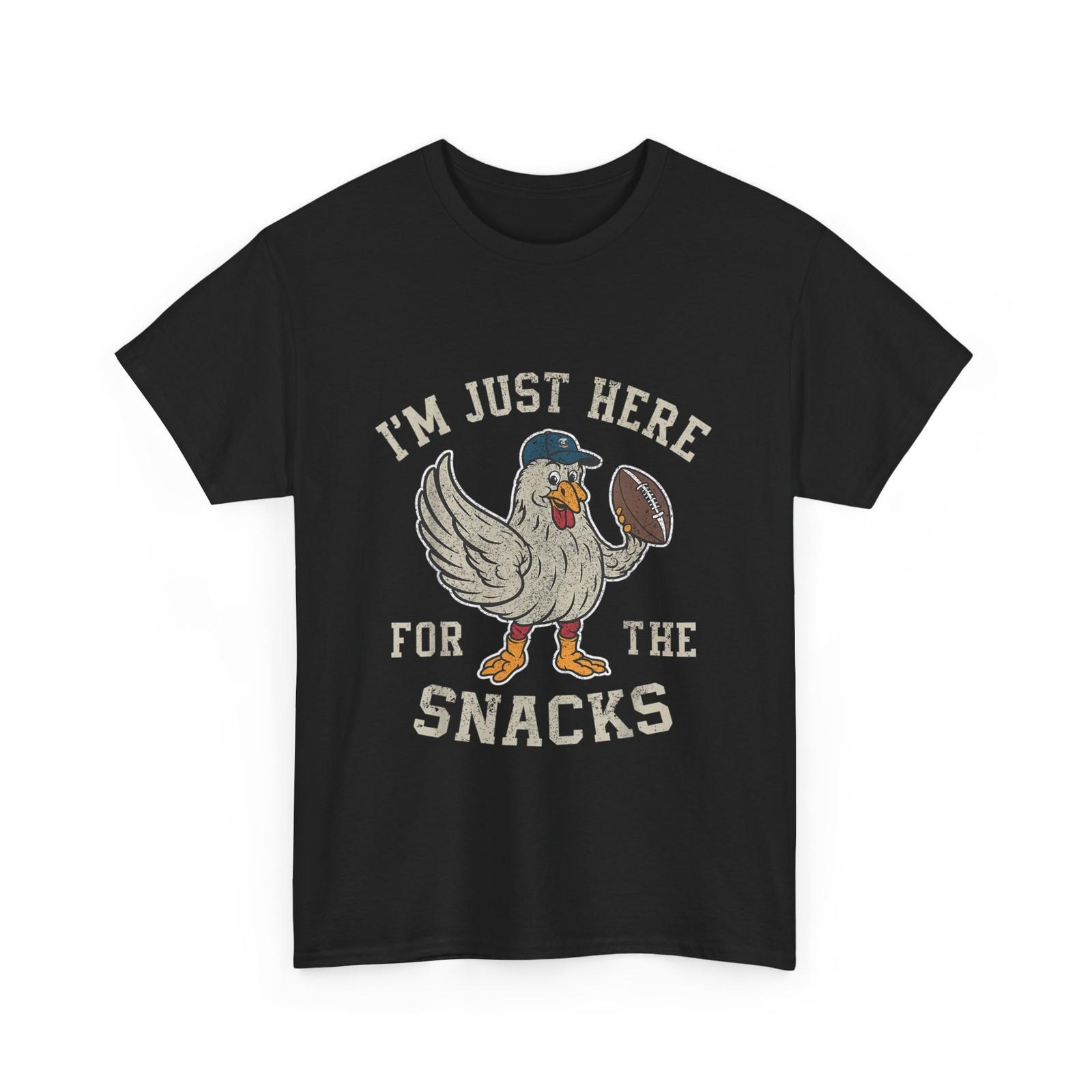 

I M Here for the Snacks Football Funny Shirt, Football Sarcastic T-Shirt Mens Womens Tees Top S