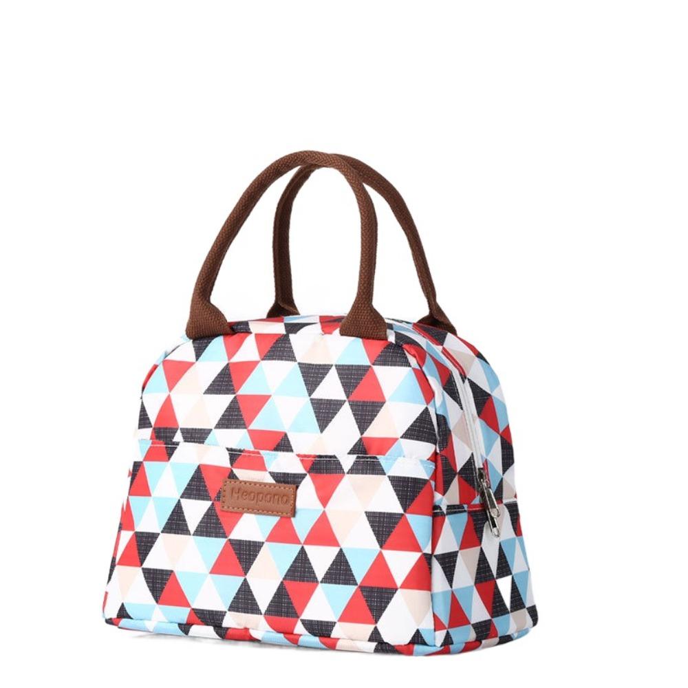 Thermal Insulated Picnic Bags Handbag Flower Color Insulated Lunch Bag Outdoor Storage   Workers