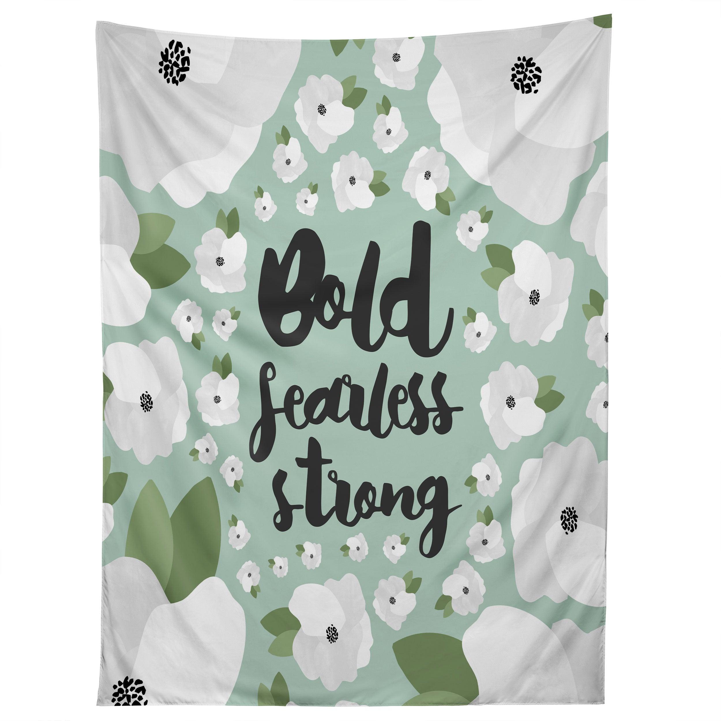 BOLD FLORAL MINT tapestry 75x100