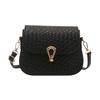 Foreign style woven pattern women's bag 2025 summer simple small square bag fashionable solid color retro lock single shoulder messenger bag
