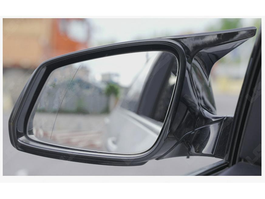 Compatible with BMW 5 Series F10 LCI Late Model, Left or Right-Hand Drive, Glossy Black Carbon Fiber Rearview Mirror Cover.