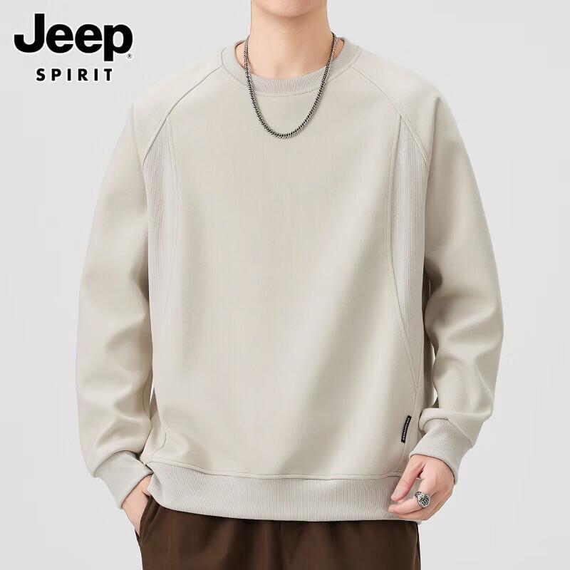 JEEP SPIRIT Men's 2026 Spring Pullover Crewneck Sweatshirt