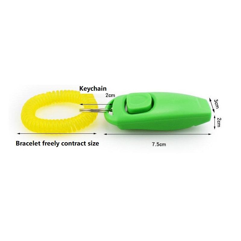 2 in 1 Training Clicker Pet Clicker Dog Clicker Training Whistle Answer Card Pet Dog Trainer Assistive Key GXLYP04