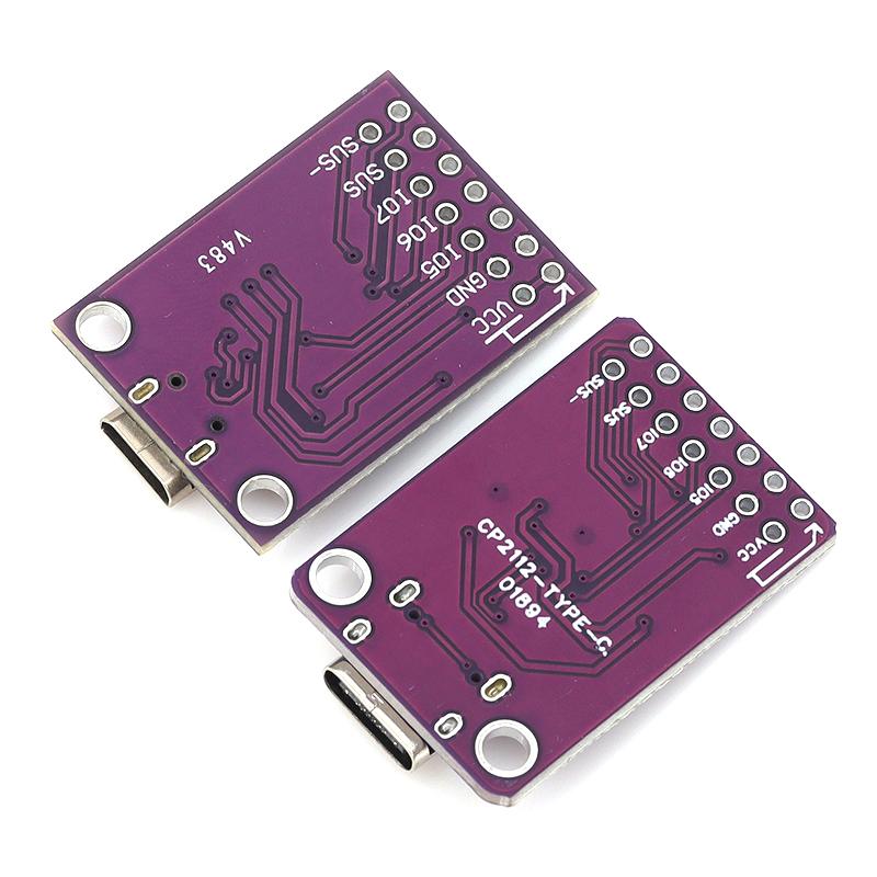 1pcs MCU-2112 CP2112 Debug Board USB 2.0 To SMBus I2C Communication Module With Type-C Interface
