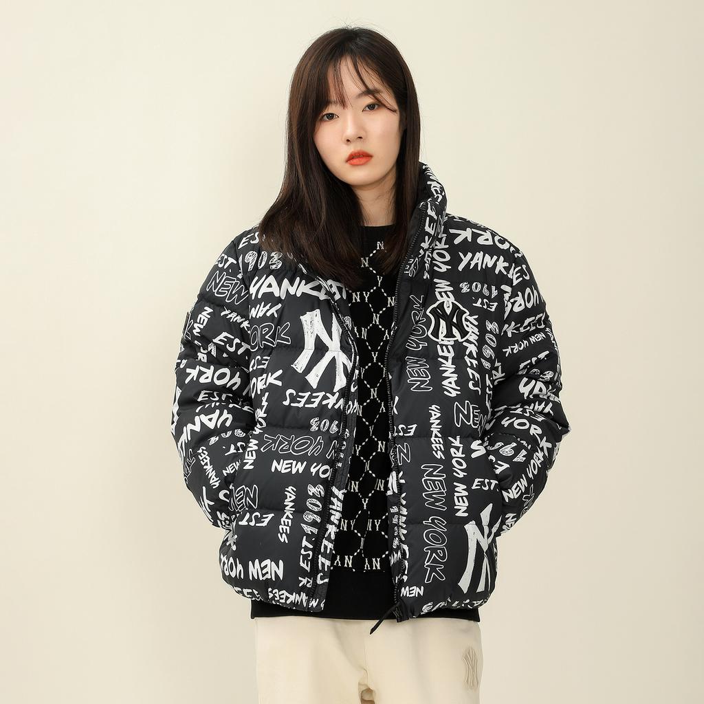 New MLB Down Jacket Winter, Cropped Unisex Black 3ADJN0316-50BKS