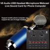 Freeboss Bluetooth Computer Record Sound Card USB Record 6 Channel Digital Effects Audio Mixer for Mobile Phone Computer PC