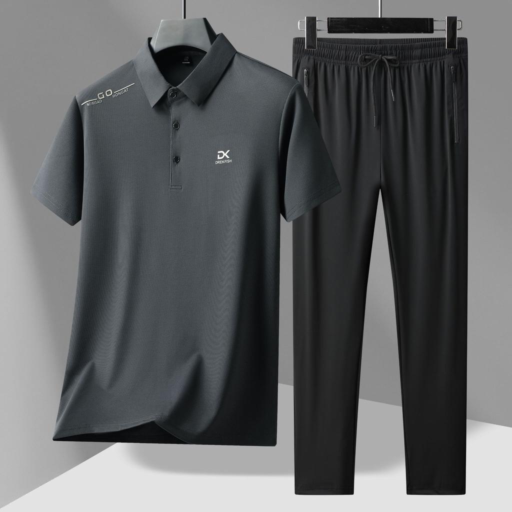 Men's Two-piece Suits, Men's Summer Wear, A Complete Set of Men's Sports Suits, Men's Matching Clothes and Pants