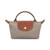 Longchamp Le Pliage Original Short Handle Snap Zipper Canvas With Leather Trim Tote Bag Unisex tote bag Dove-Gray 34175089P18