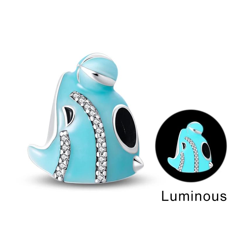 Turtles Whales Chameleon Luminous Firefly Butterfly Heart Fit Pan Charms Copper Original Bracelet For Jewelry Making