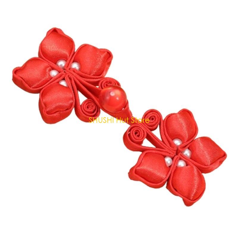 Cheongsam Buttons Cheongsam Cardigans Costume Outfit Sewing Chinese Closures Buttons Handmade Sewing Fasteners Closures D57B
