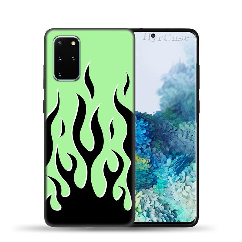 Fire Artistic Flame Silicone Case For Samsung S22 S21 Ultra S20 Fe Plus A53 A73 A52 A72 A51 A71 A22 A12 A32 A50 A33 A13 Cover