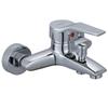 Brass Modern Wall Mounted Bathtub Shower Faucet Set Single Handle Bidet Rain Shower Mixer with Ceramic Valve Core Chrome Finish