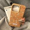 Brown Large hole Veneered Small Floral Apple 16promax Phone Case 14iphone15 Cartoon Japanese and Korean Cute