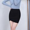 Women High Waist Split Pencil Skirt High Stretch Bodycon Short Skirt Slim Office Commuter Solid Color Half Skirt
