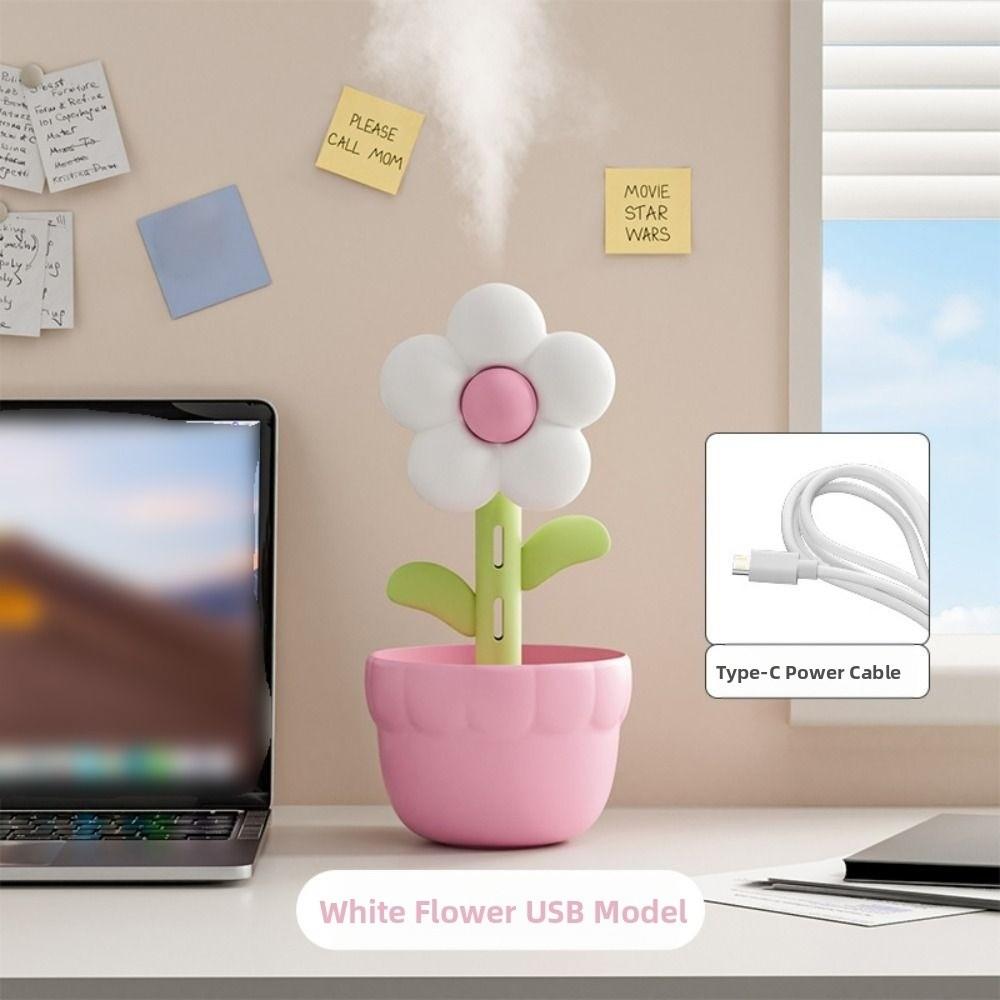 Cute Desktop Cool Fogger 300ml Cool Mist Air Purifier Flower Air Humidifier  Office