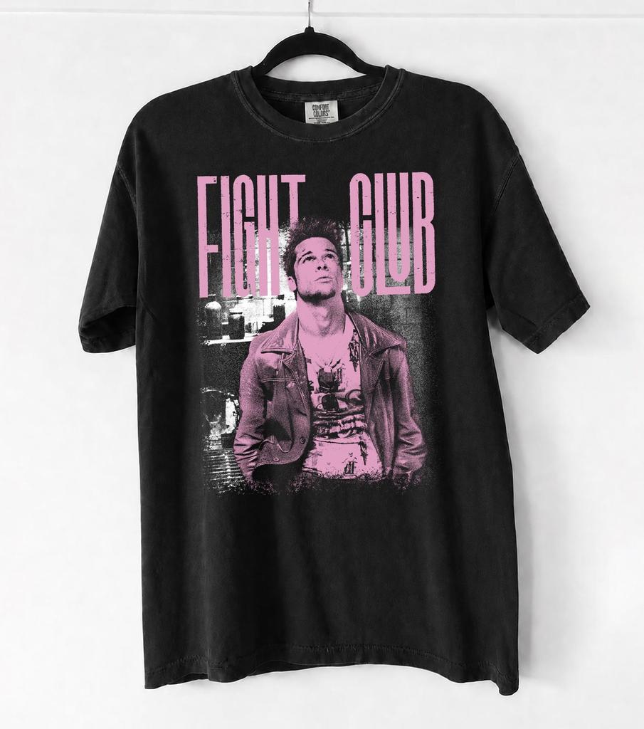 Vintage Fight Club Shirt, Tyler Durden Graphic Tee, Retro Film Merch, Classic 90s Movie T-Shirt, Gift for Him