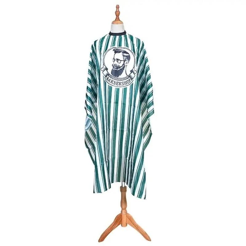 Professional Retro Stripes Hairdressing Bibs Comfortable Non-Stick Hair Baking Apron Breathable Hairdressing Supplies