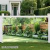 2D Wooden Fence Greenery Background Cloth for Photo Booth & Party Decor