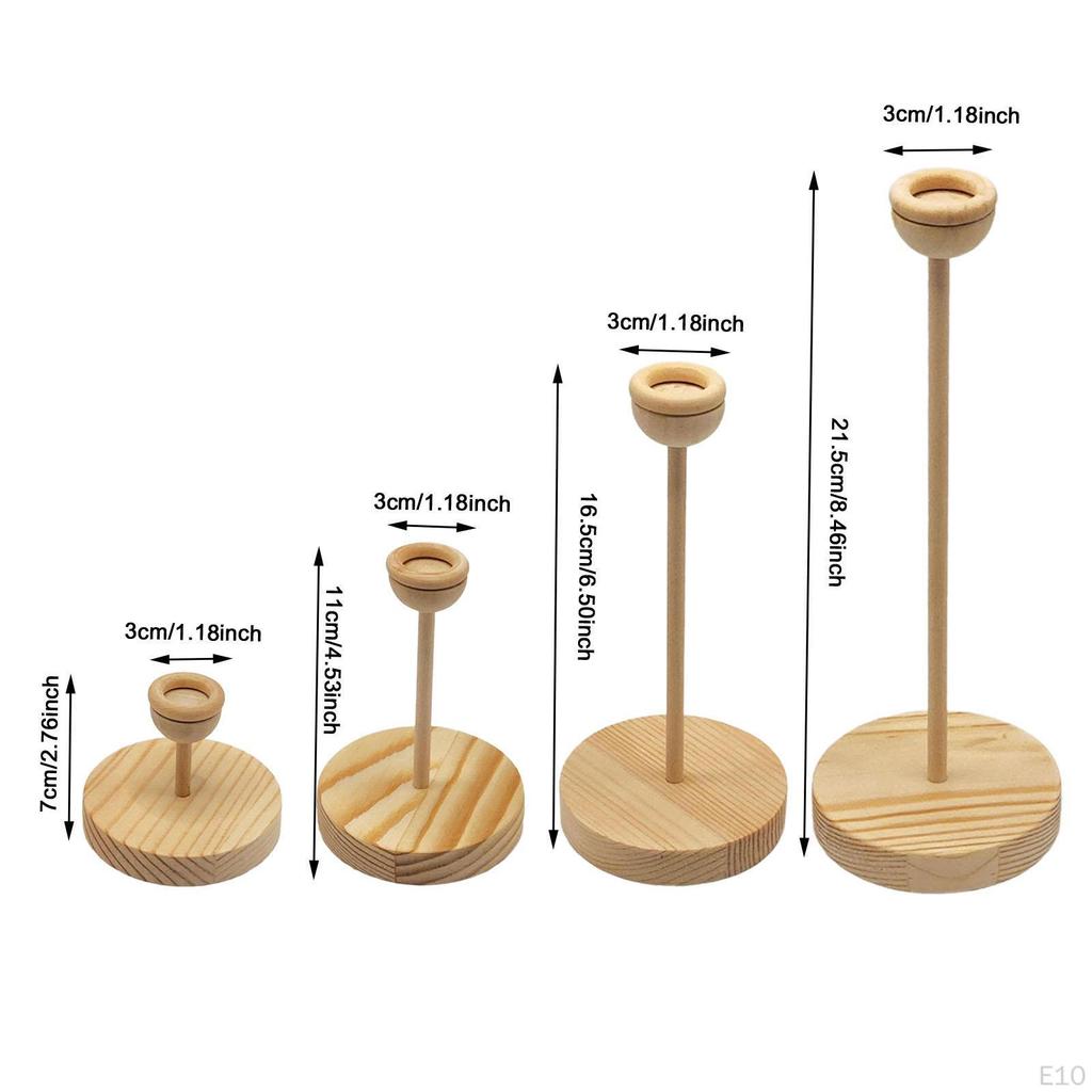 Crystal Ball Display Stand Egg Wooden Stable Baseball Sand Base Sphere Holder for