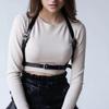 Punk Leather Wide Waist Belt for Women Fashion Body Bondage Sexy Chest Harness Belt Adjustable Bra Suspender Straps Stockings