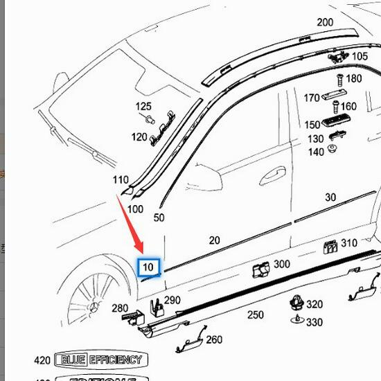 Compatible Front Fender Trim for Mercedes-Benz E-Class 212 E200/E260