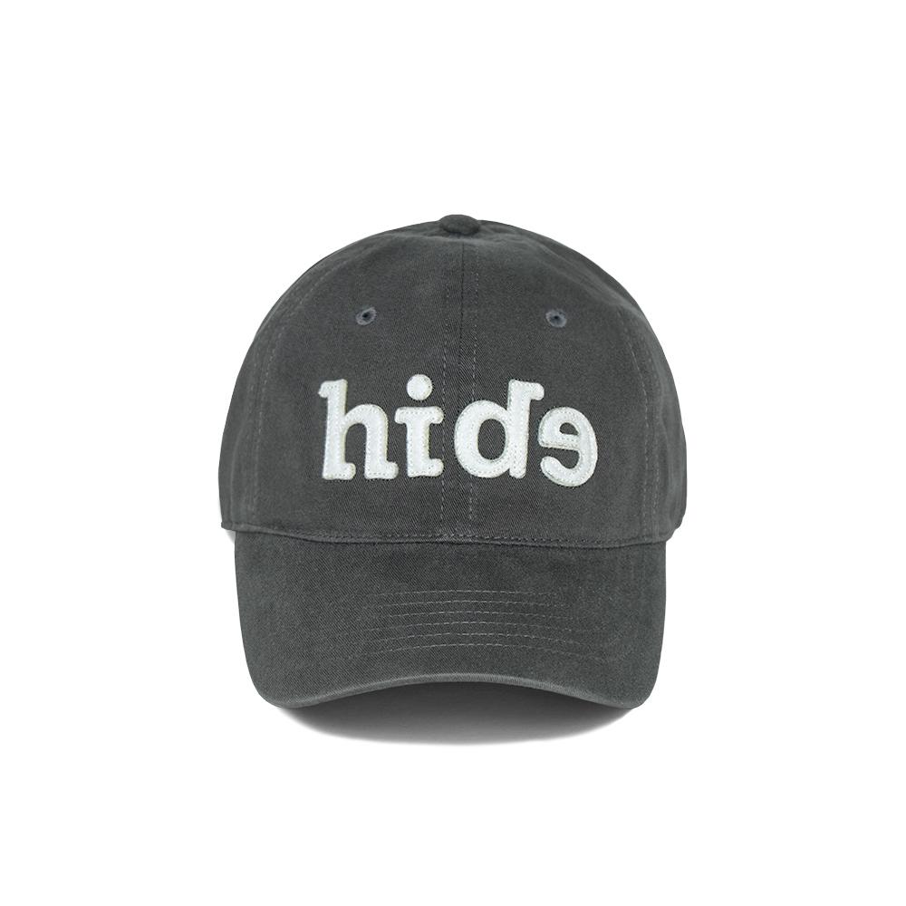 HIDDEN BEHIND Hide Logo Ball Cap (Charcoal)