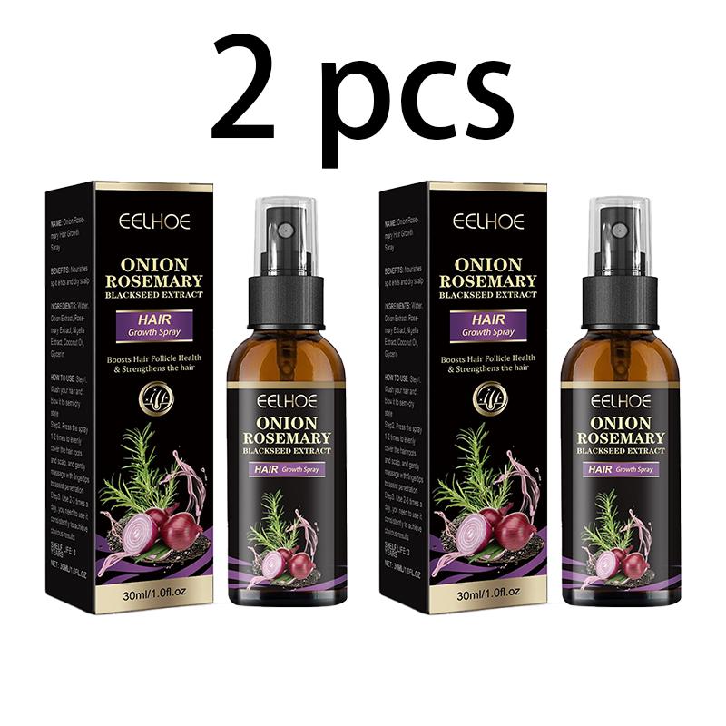 EELHOE Spray capillaire oignon romarin Hydratation profonde Cuir chevelu Lisse & Brillant Spray revitalisant pour cheveux