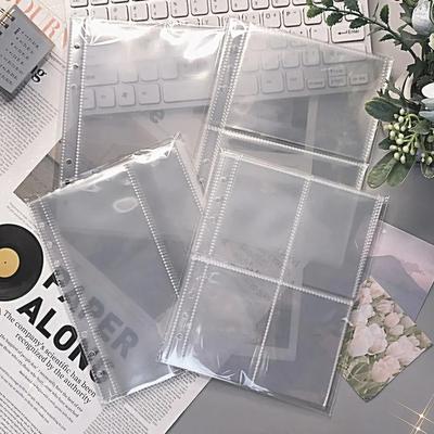 10pcs/set Pocard Sleeves for 6 Ring A5 Binder, Ultra-Clear K-pop Pocard Sleeves,Top Loading Po Sheet Protector