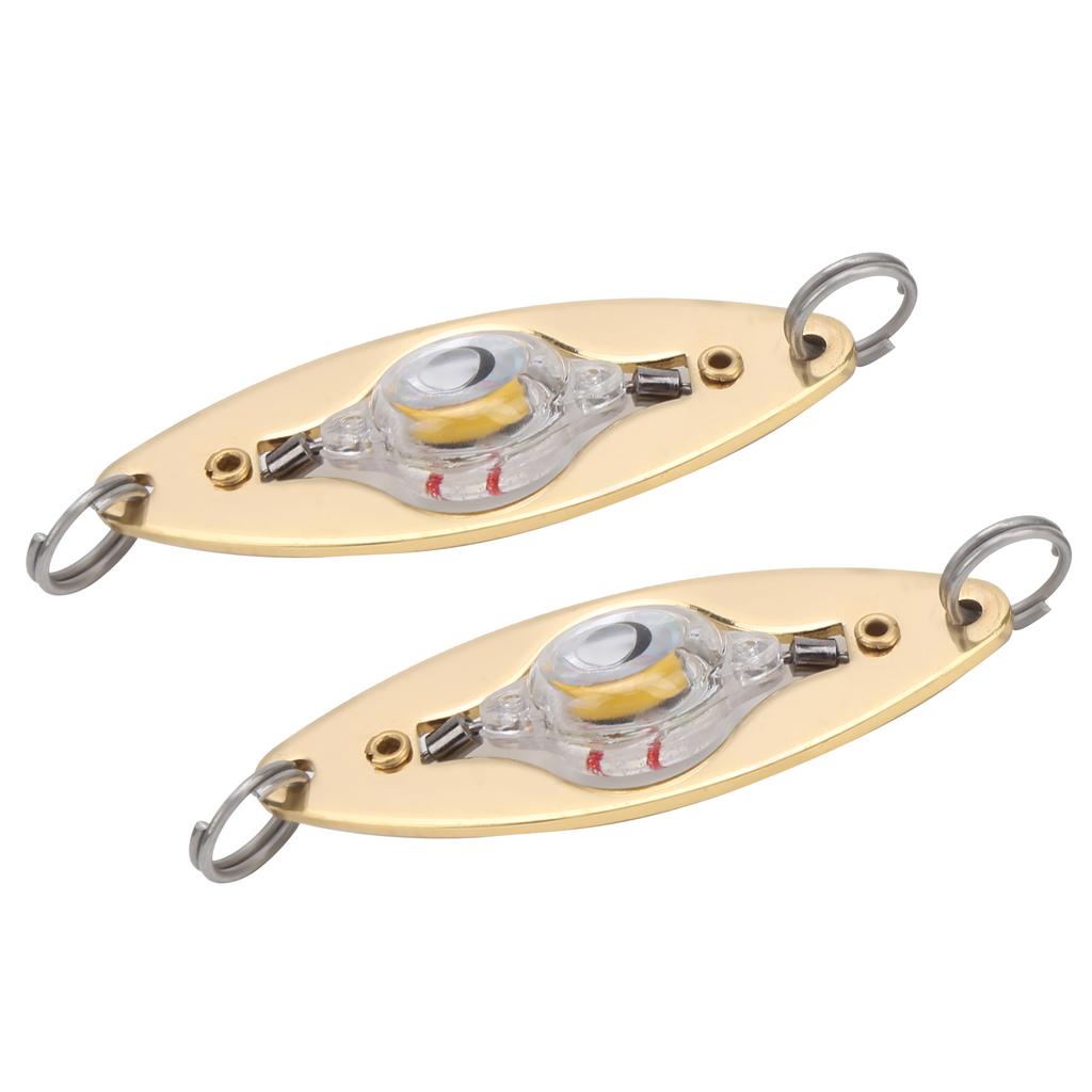 2Pcs Fishing LED Lure Light Eye Shape Colorful Flashing Light Bait Underwater Lure Lamp