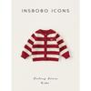 Insbobo Girls' Sweater Spring 2026 New Children's Knitted Cardigan for Girls, Stylish Jacket for Spring and Autumn Children's Clothing
