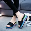 Premium Quality Ladies Summer Slippers With Versatile Thick Beach Wedge Bottom