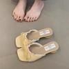 Fashion 2025 Fashion Ladies Shoes Open Toe Women's Slippers Summer Outdoor Dress New Elegant Comfortable Best Seller High Heels Zapatos