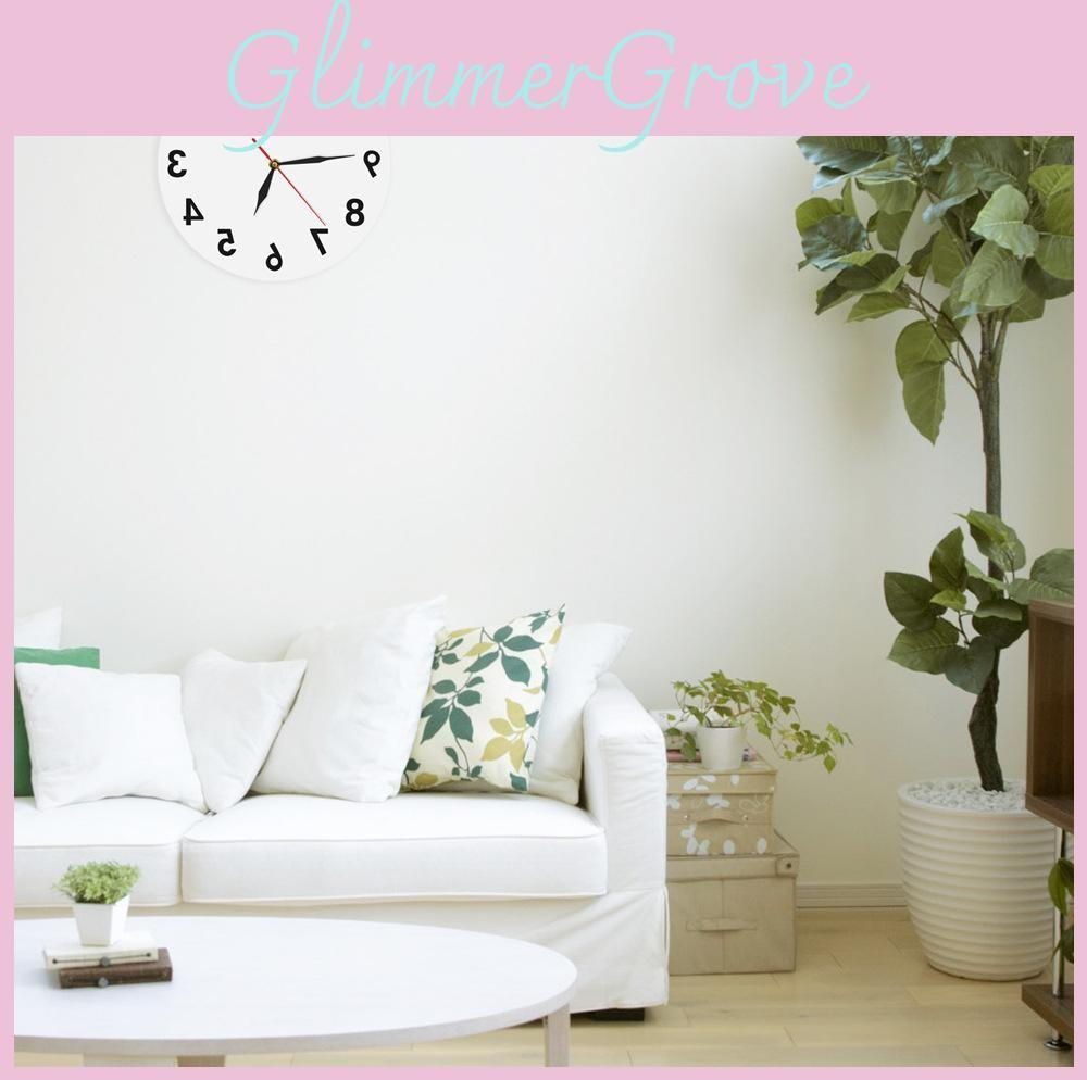 Reverse Wall Anti Clock Modern Backwards Time Run Counter Clockwise Watch Wall