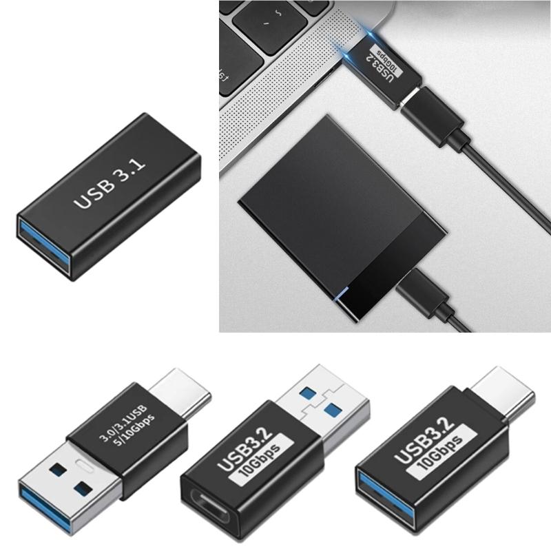 USB 3.1 to Type C Adapter Male Female OTG Connectors for Fast Data Transfer Up to 10Gbps for Multiple Devices