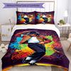 3pcs Michael Jackson Bedding Set Duvet Cover Closure Includes 1 Duvet Cover & 2 Pillowcases, Soft and Comfortable for All Seasons.