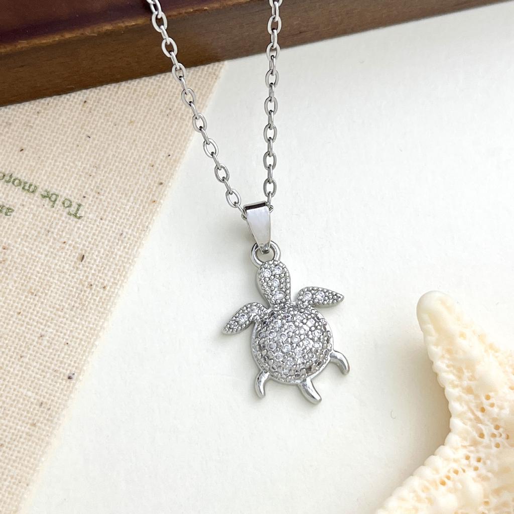 Ocean Sea Turtle Conch Summer Necklace Women's Small-Scale Design Trendy Beachwear Style Collar Chain